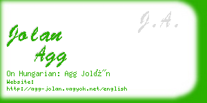 jolan agg business card